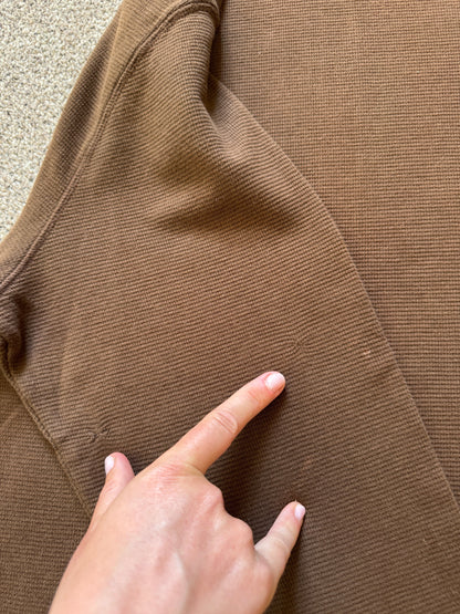 XXL Ralph Lauren Brown Waffle Thin Sweatshirt