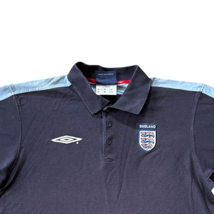 Large Umbro Navy England Football Polo Shirt