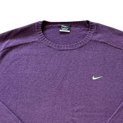 Extra large Nike Golf Purple Lambswool Jumper - repaired/holes