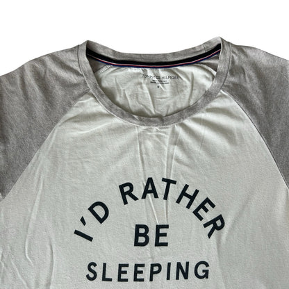 Small Tommy Hilfiger "I'd Rather Be Sleeping" 3/4 Length T-Shirt