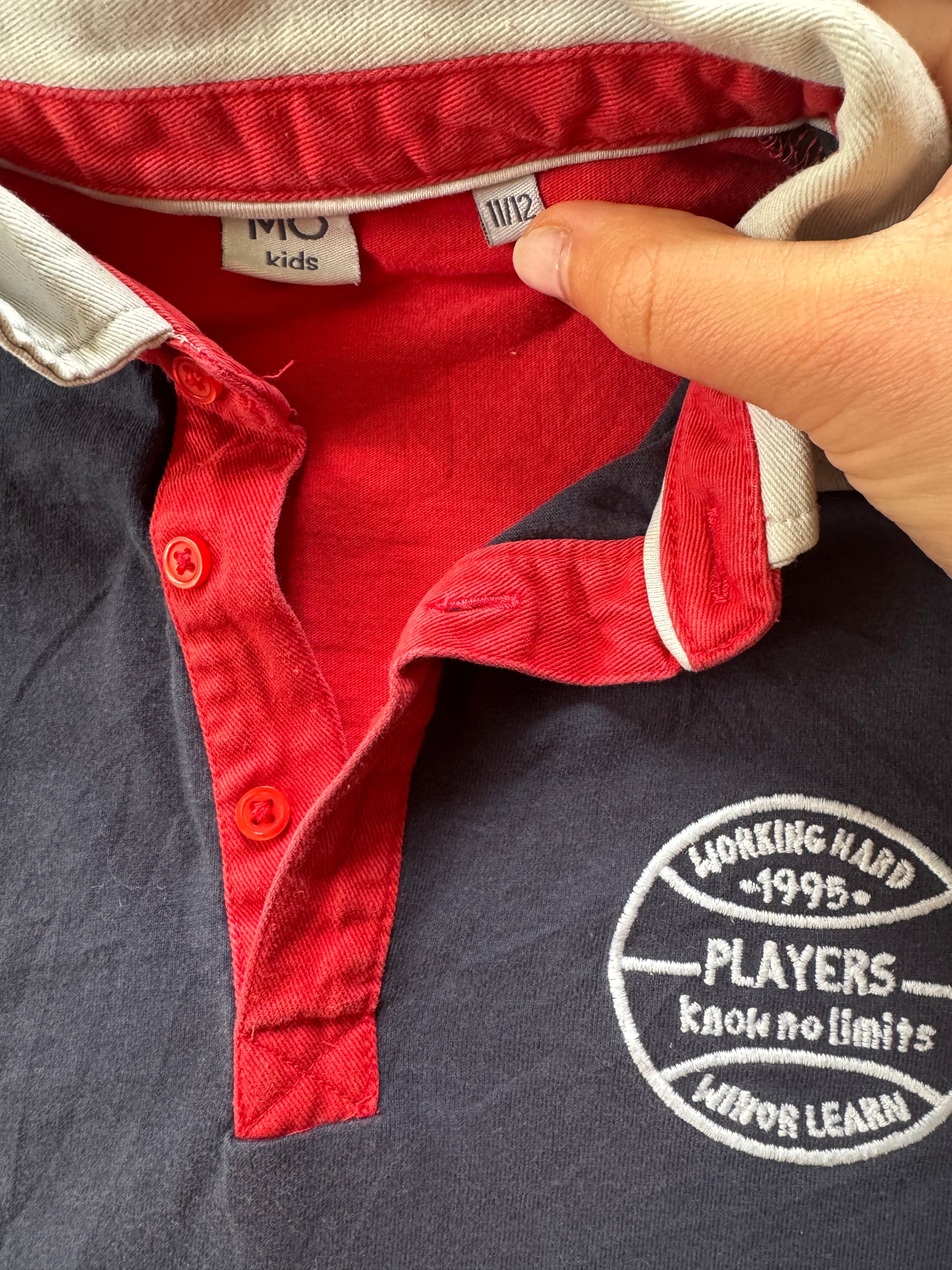Aged 11-12 MO Red Rugby Shirt