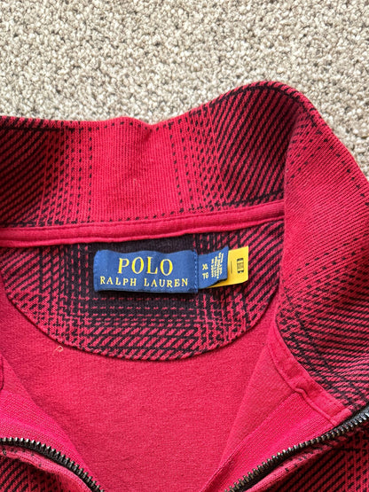 Extra large Ralph Lauren Red and Black Check 1/4 Zip