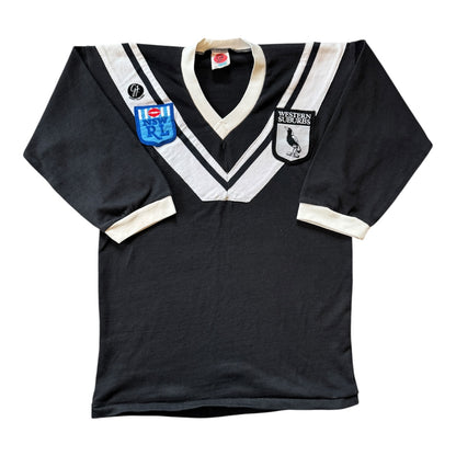 Extra small Good Fellows 90's Western Suburbs Black NSW RL Rugby Shirt