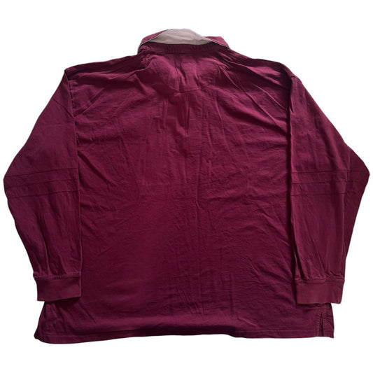 4XL Highland Polo Society Burgundy Royal Scots Rugby Shirt