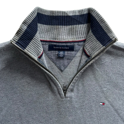 Large Tommy Hilfiger Grey 1/4 Zip