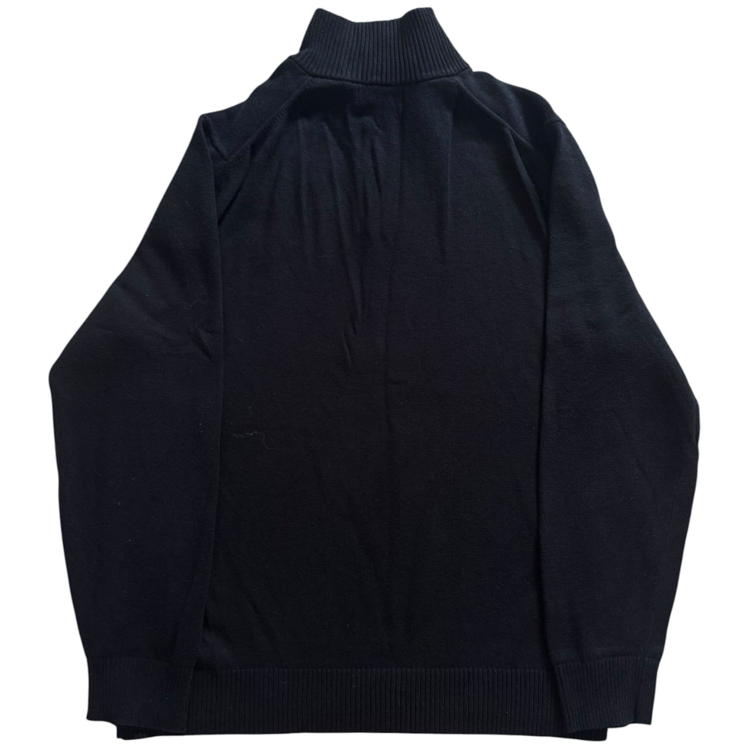 Large Nautica Black Pima Cotton 1/4 Zip Jumper