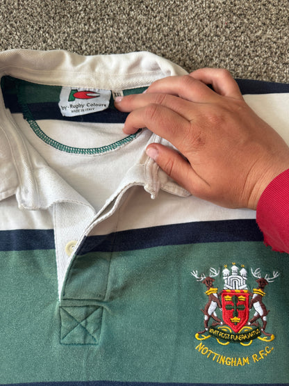 XXL Nottingham Rugby Green and White Rugby Shirt