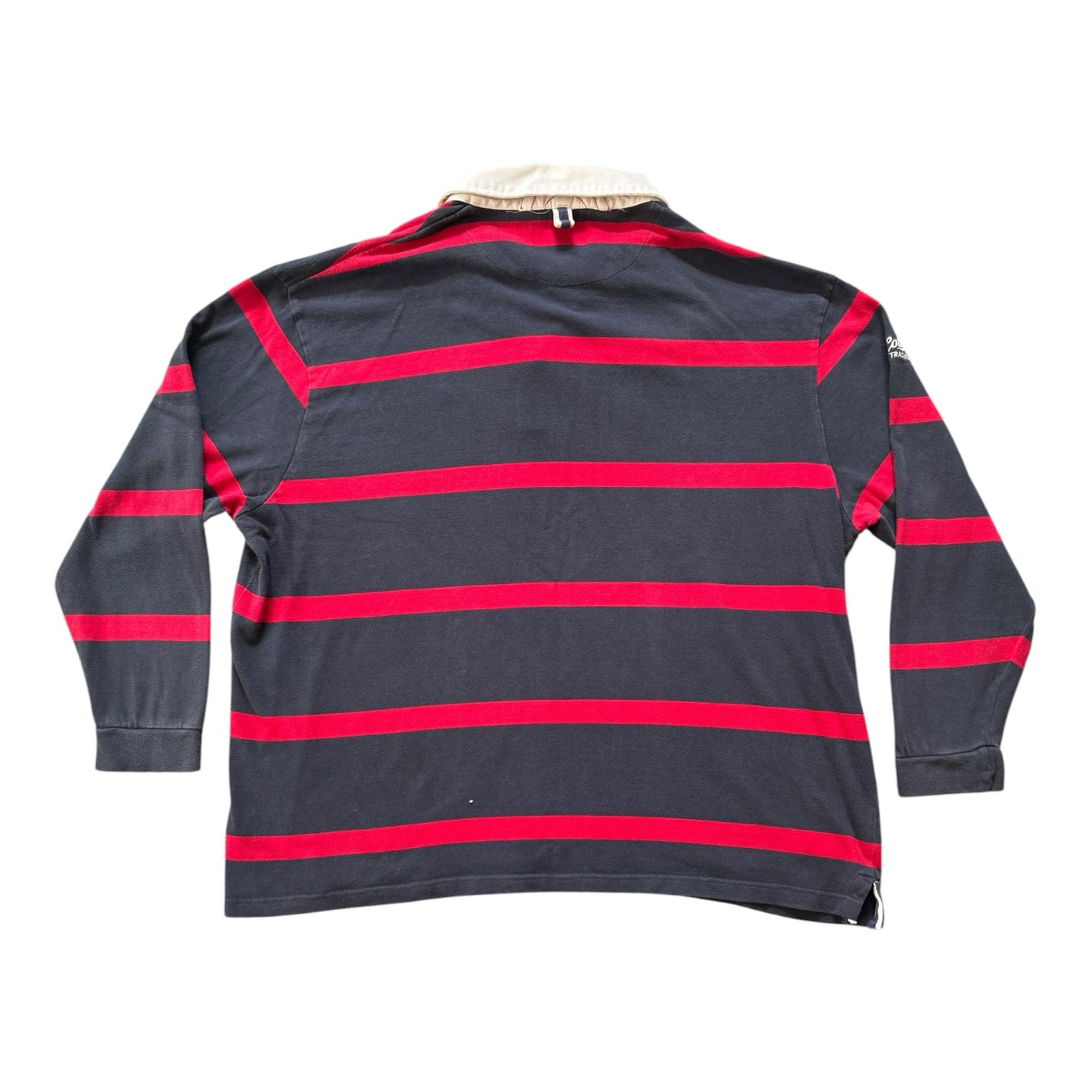 3XL Cotton Traders Navy and Red Rugby Shirt