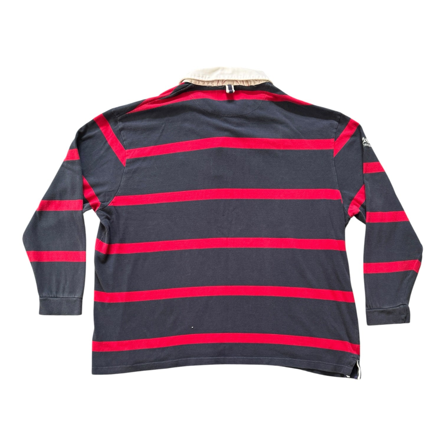 3XL Cotton Traders Navy and Red Rugby Shirt
