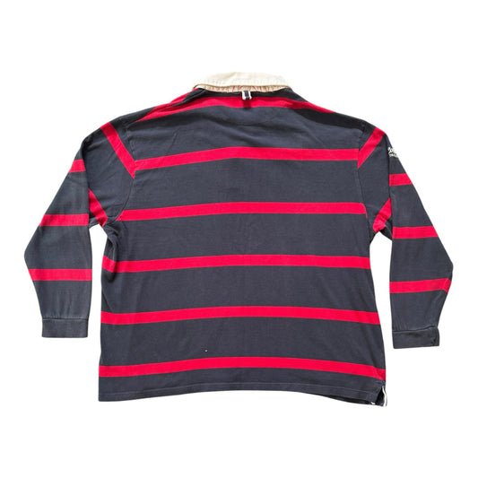 3XL Cotton Traders Navy and Red Rugby Shirt