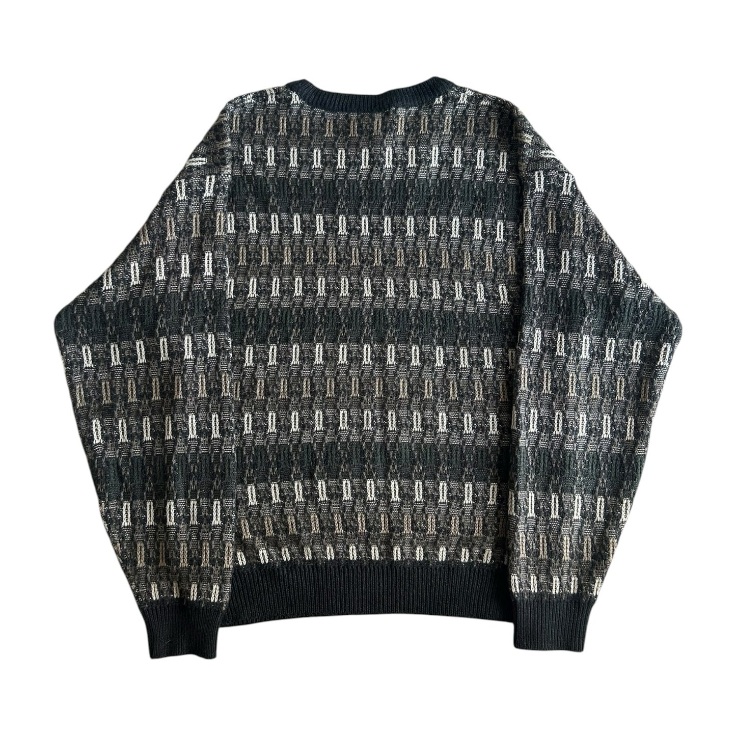 Large Jantzen Black Funky Knit Jumper