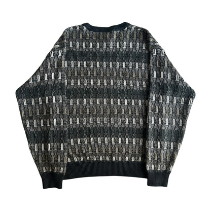Large Jantzen Black Funky Knit Jumper