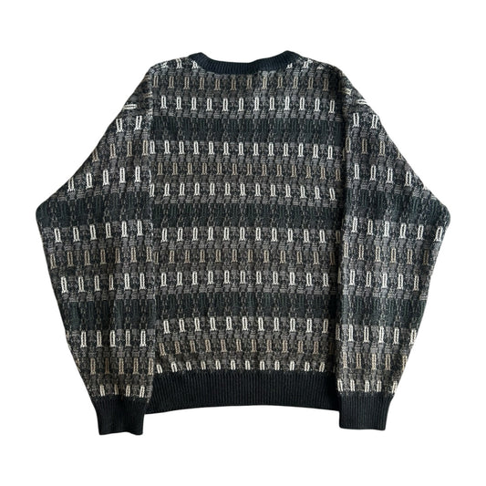 Large Jantzen Black Funky Knit Jumper