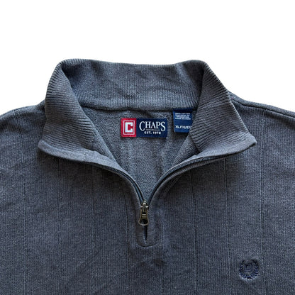 Extra large Chaps Blue Grey 1/4 Zip