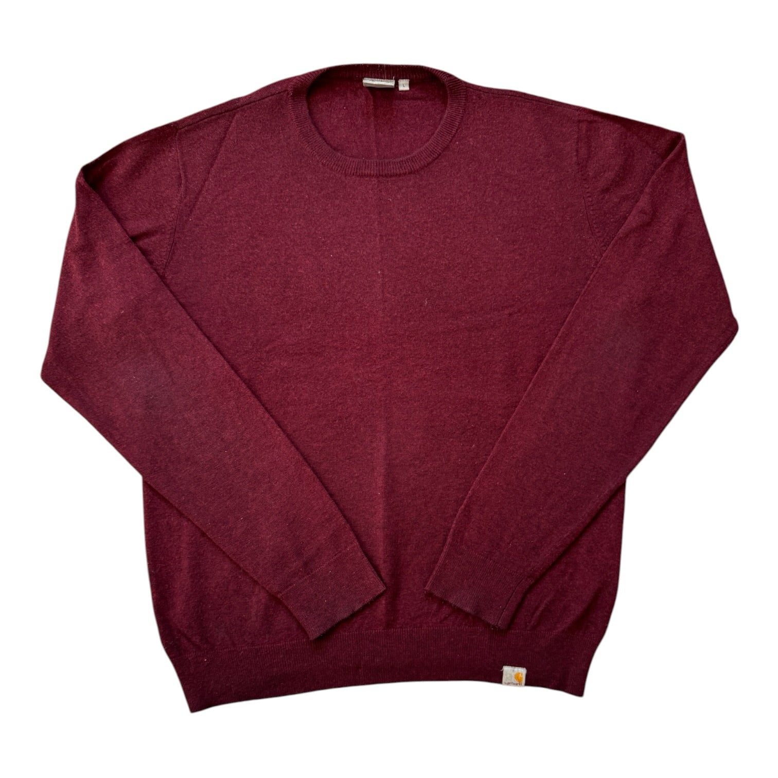 Large Carhartt Burgundy Wool Knitted Jumper