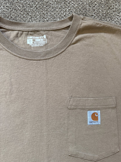 3XL tall Carhartt Beige Pocket T-Shirt