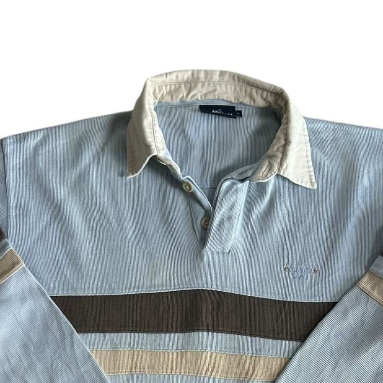 Extra large Old River Light Blue Rugby Shirt