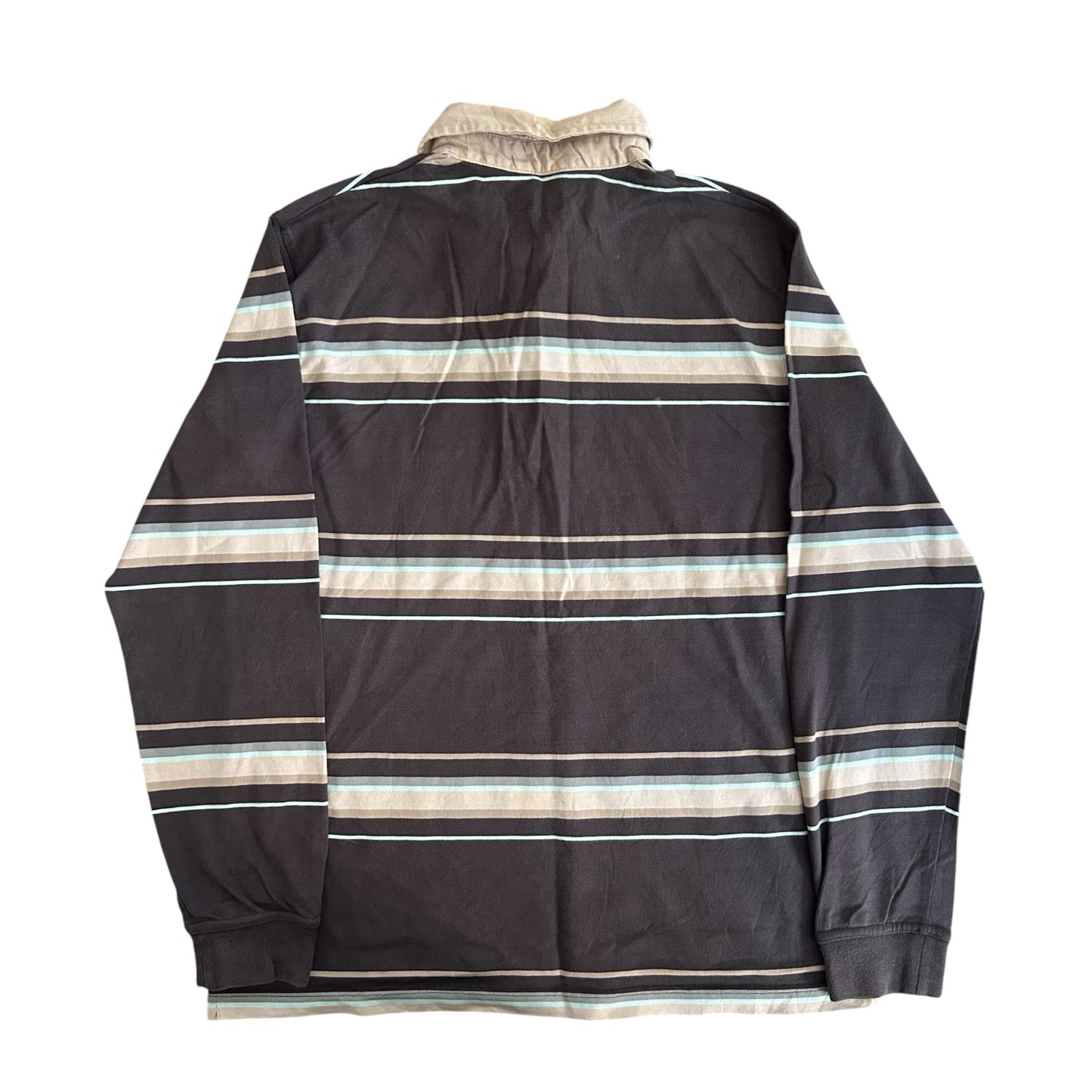 Medium Bluebear Beige and Faded Navy Rugby Shirt