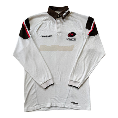 Small Reebok White Saracens Rugby Shirt