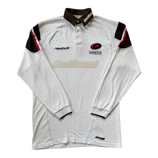 Small Reebok White Saracens Rugby Shirt