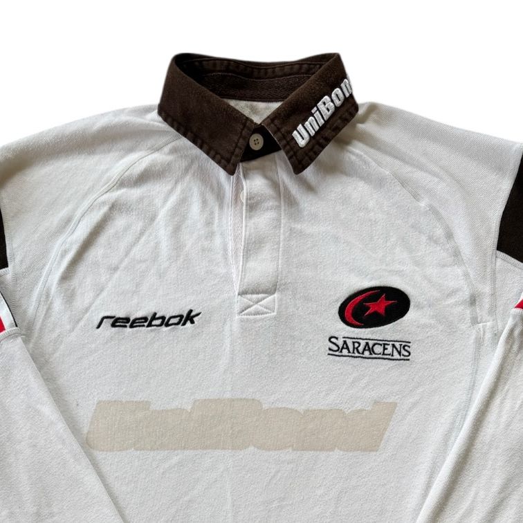 Small Reebok White Saracens Rugby Shirt