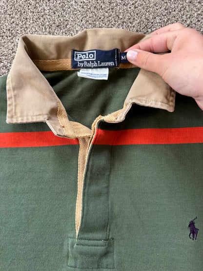 Medium Ralph Lauren Green, Purple and Orange Rugby Shirt