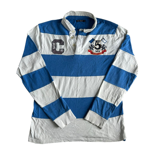 Extra large Ma Sport Blue and White Rugby Shirt