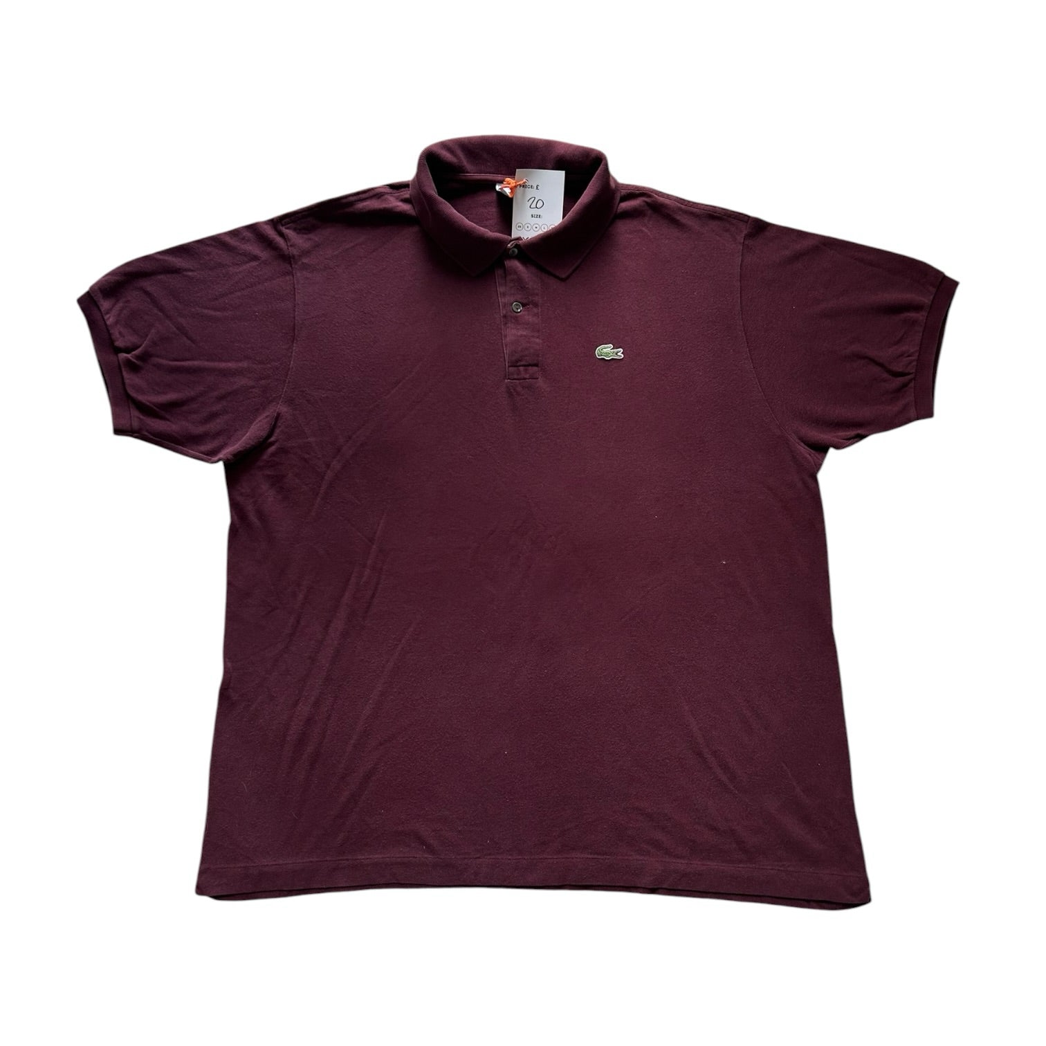 XXL Lacoste Burgundy Polo Shirt