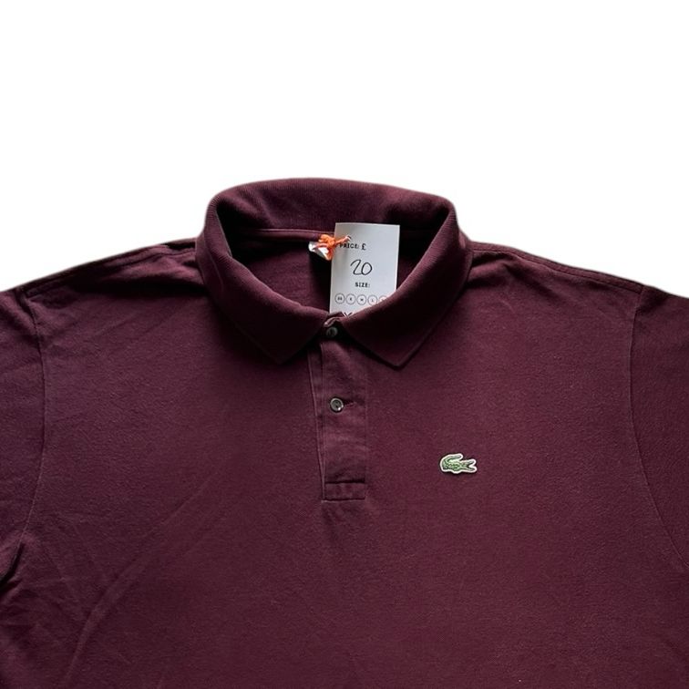 XXL Lacoste Burgundy Polo Shirt