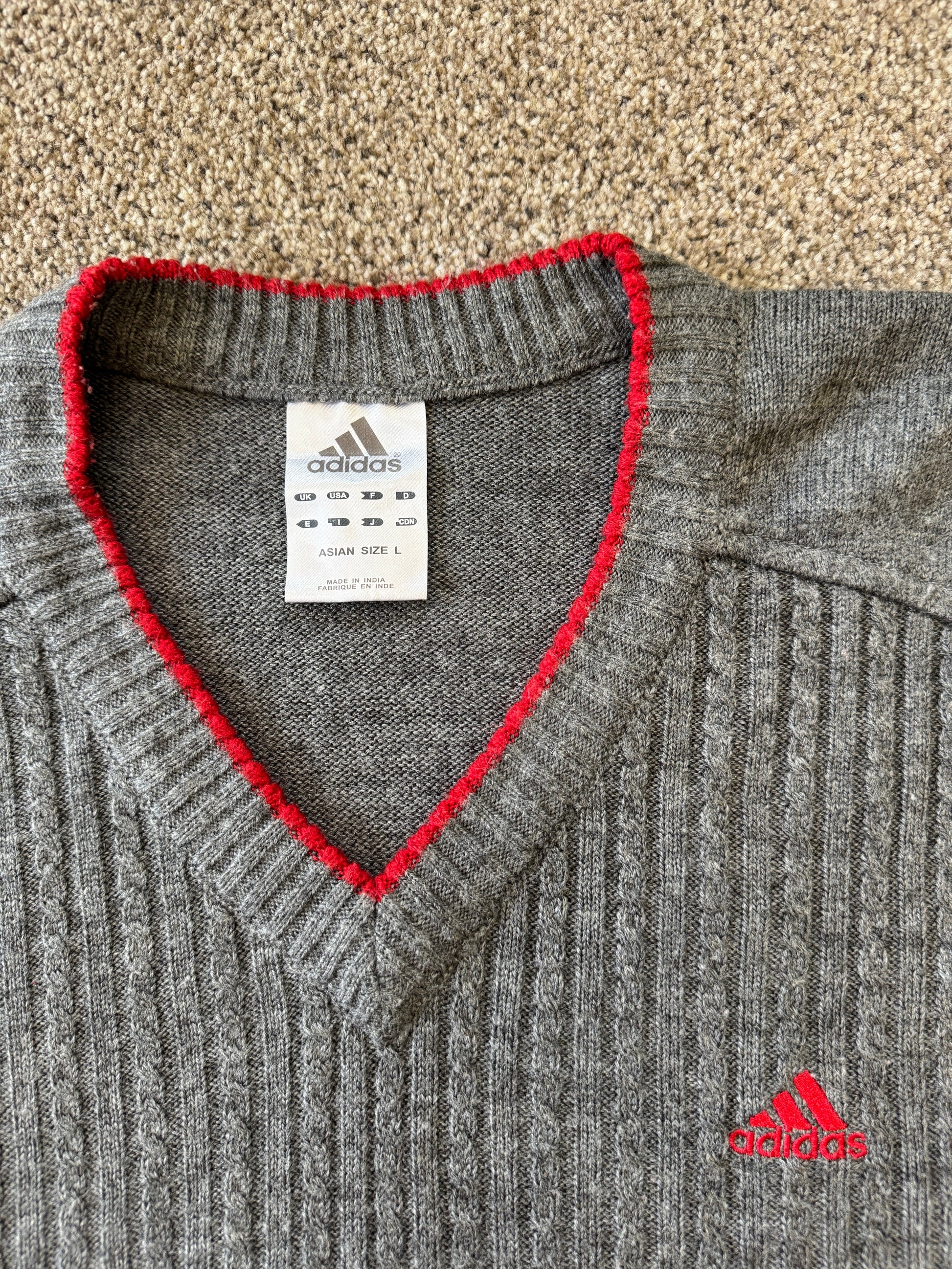 Medium Adidas Grey Sweater Vest