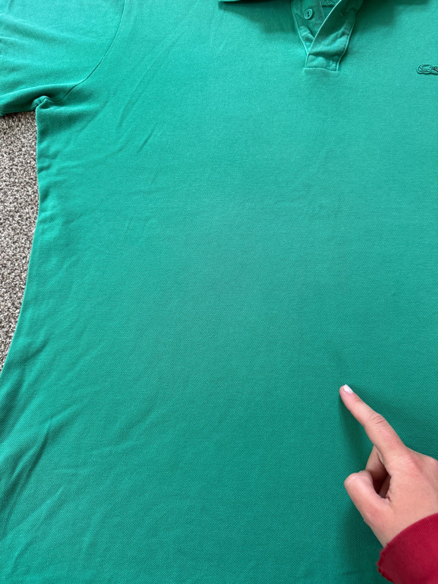 3XL Lacoste Green Pique Polo Shirt