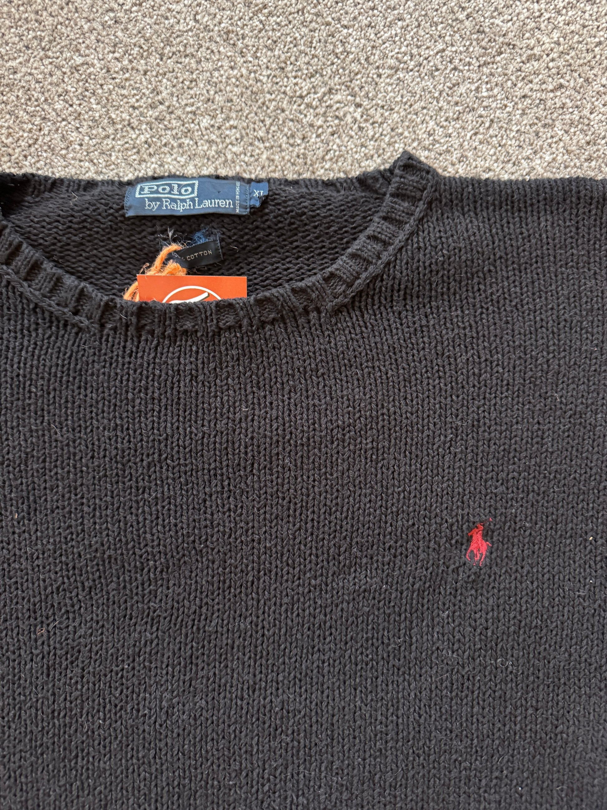 Extra large Ralph Lauren Black Heavy Knitted Jumper