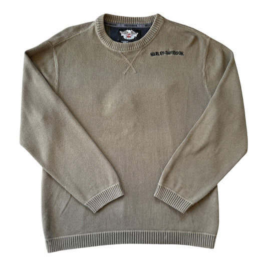 Large Harley-davidson Green Eagle Knitted Jumper