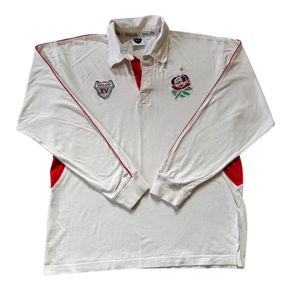 Large England Xv White Rugby Shirt