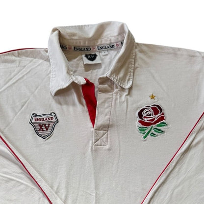 Large England Xv White Rugby Shirt