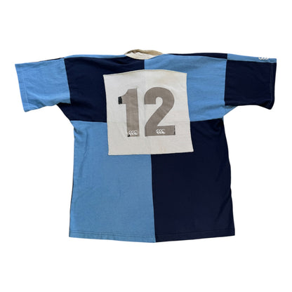 Extra large 2003/04 Edinburgh Agrics Canterbury Blue and Navy Short Sleeved Rugby Shirt