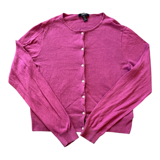 Woman's Medium Chaps Pink Cardigan
