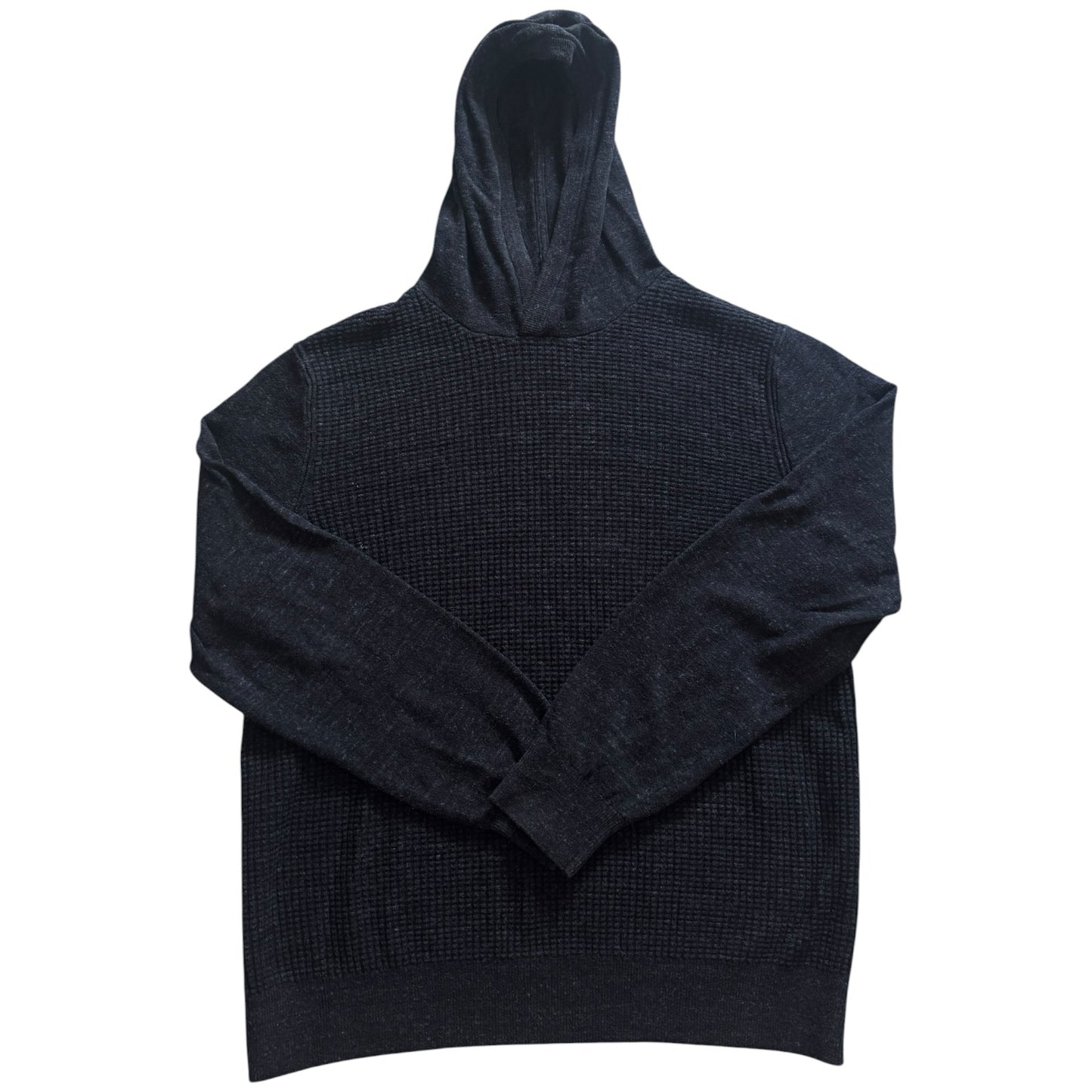 Large Gap Charcoal Black Waffle Knit Hoodie