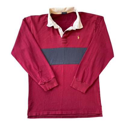 Medium Ralph Lauren Burgundy Red Rugby Shirt