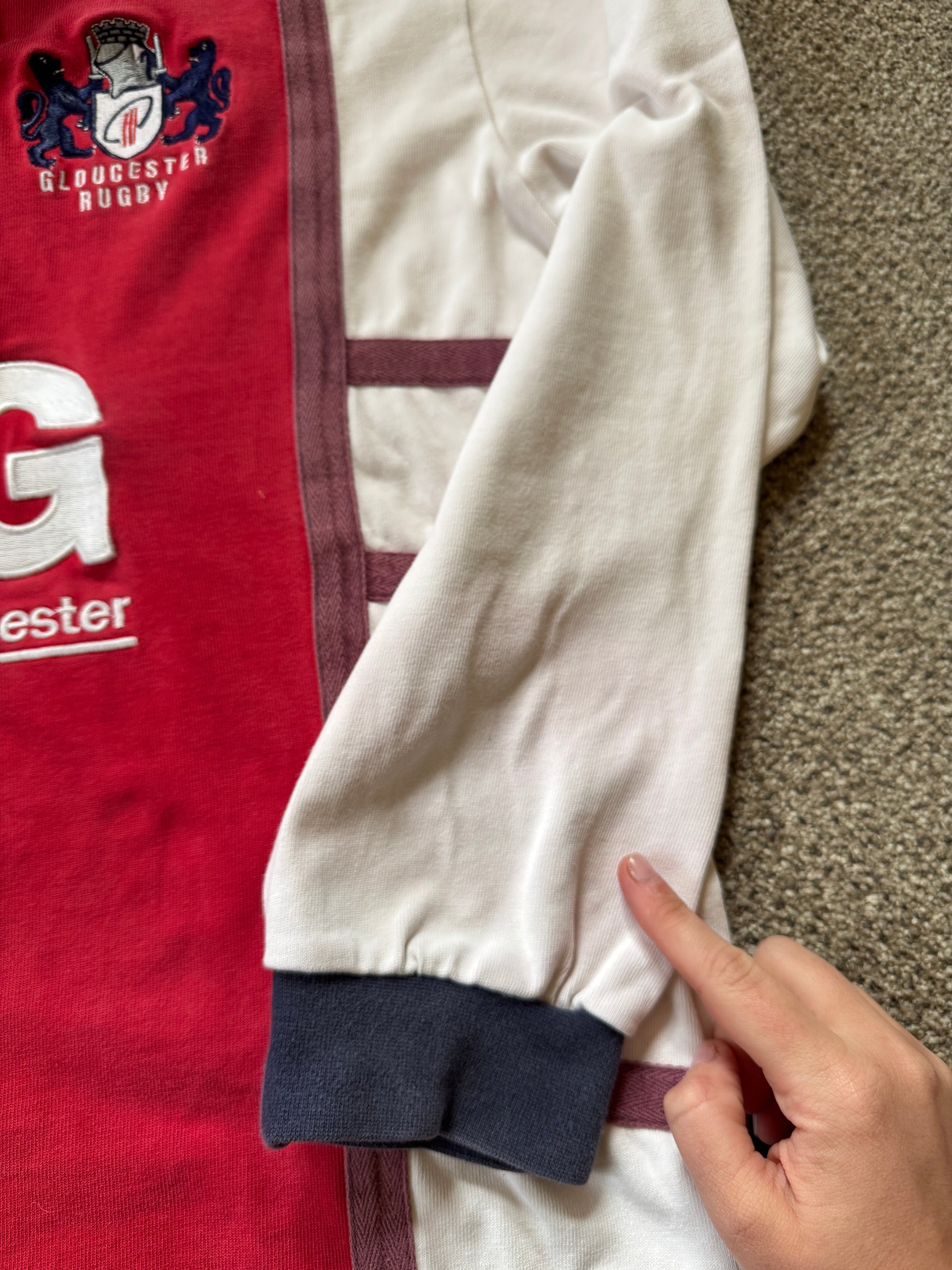 Large Cotton Traders 2003-05 Gloucester Red Rugby Shirt