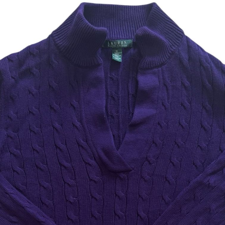 Woman's Extra large Ralph Lauren Purple Cable Knit
