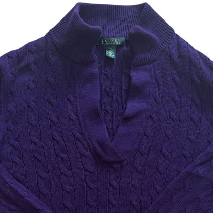 Woman's Extra large Ralph Lauren Purple Cable Knit