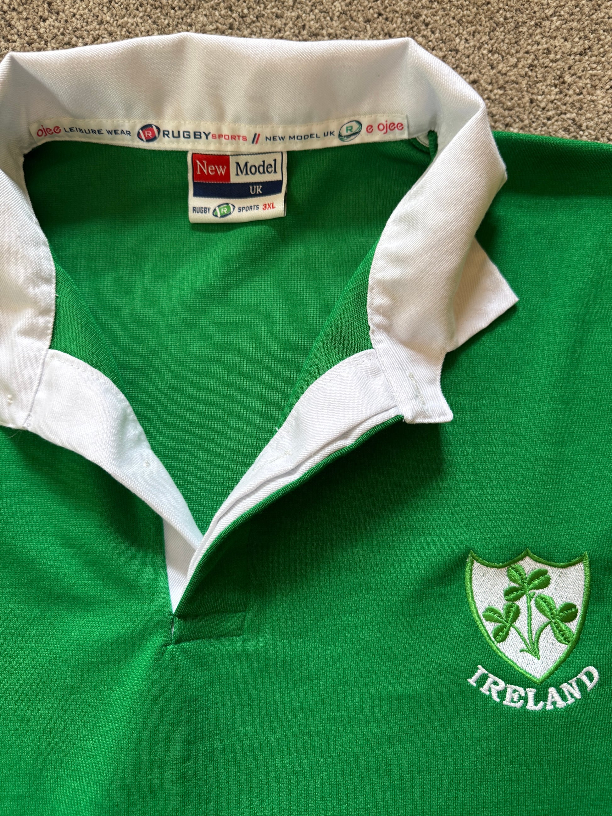 3XL New Model Green Ireland Rugby Shirt