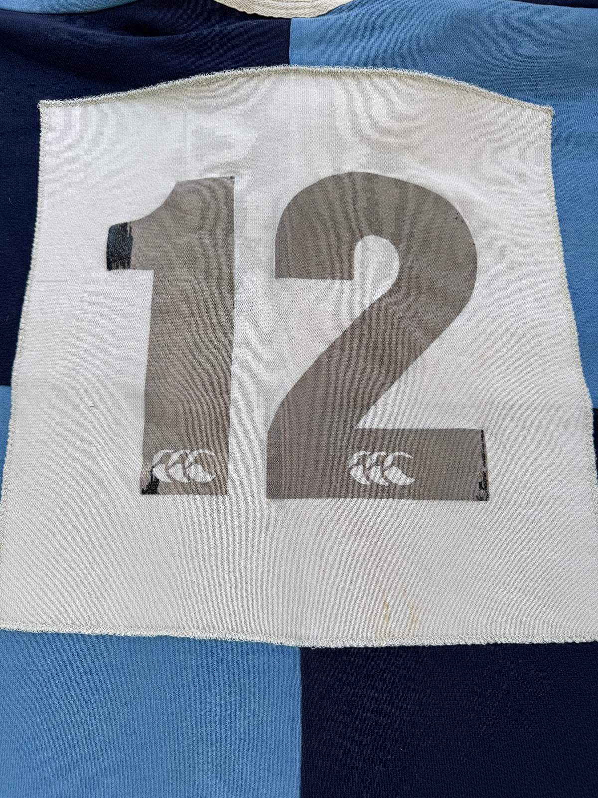 Extra large 2003/04 Edinburgh Agrics Canterbury Blue and Navy Short Sleeved Rugby Shirt