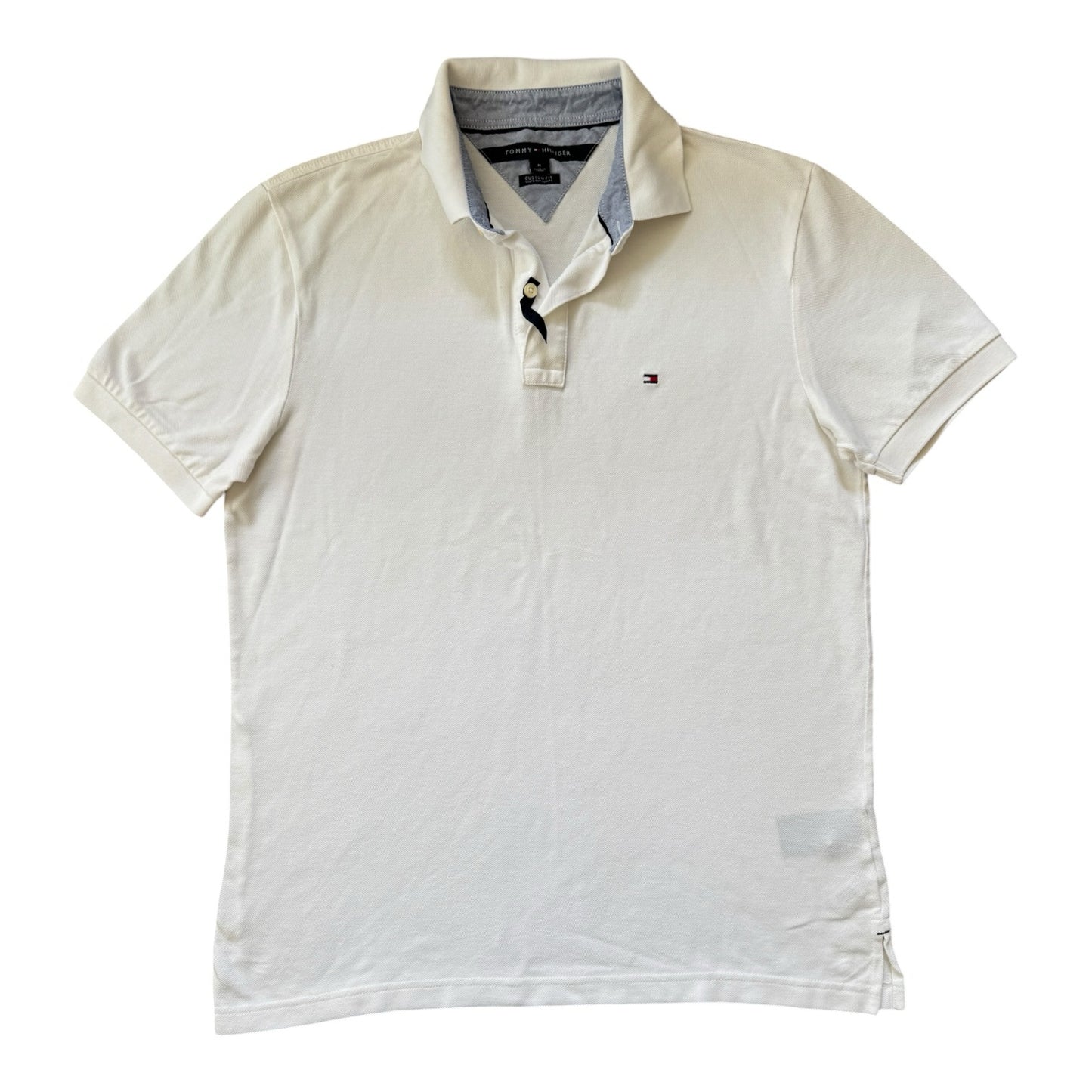Medium Tommy Hilfiger White Custom Fit Polo Shirt