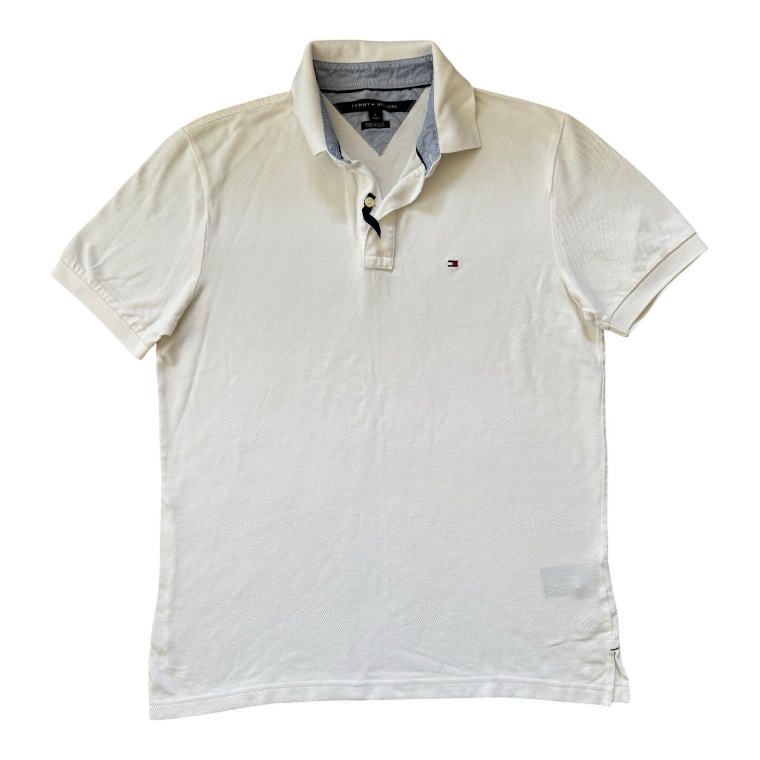 Medium Tommy Hilfiger White Custom Fit Polo Shirt