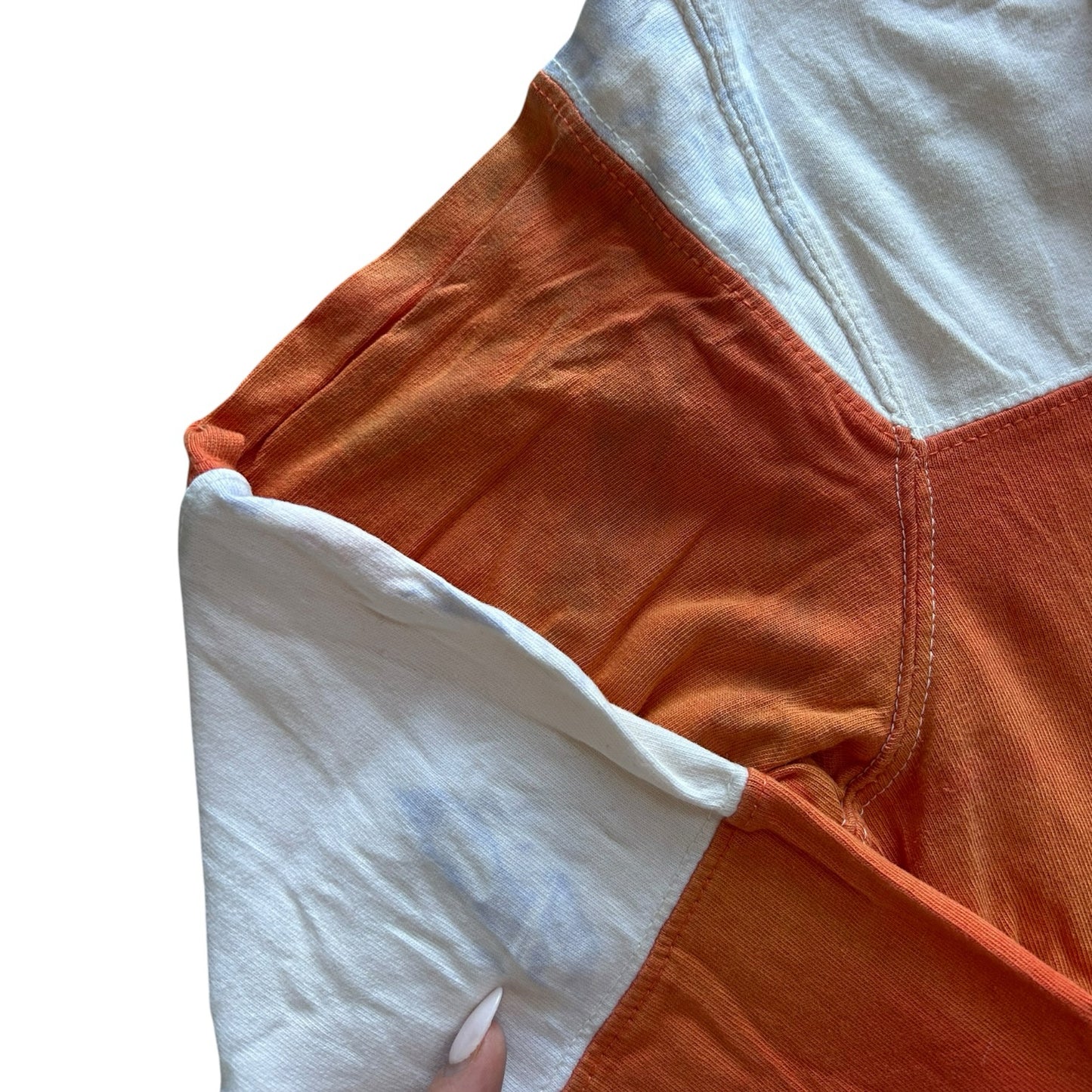 Medium Bershka Orange And White Rugby Shirt - marks