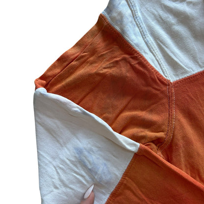 Medium Bershka Orange And White Rugby Shirt - marks