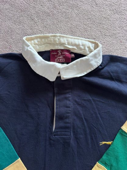 Extra large Status Navy, Yellow and Green Rugby Shirt