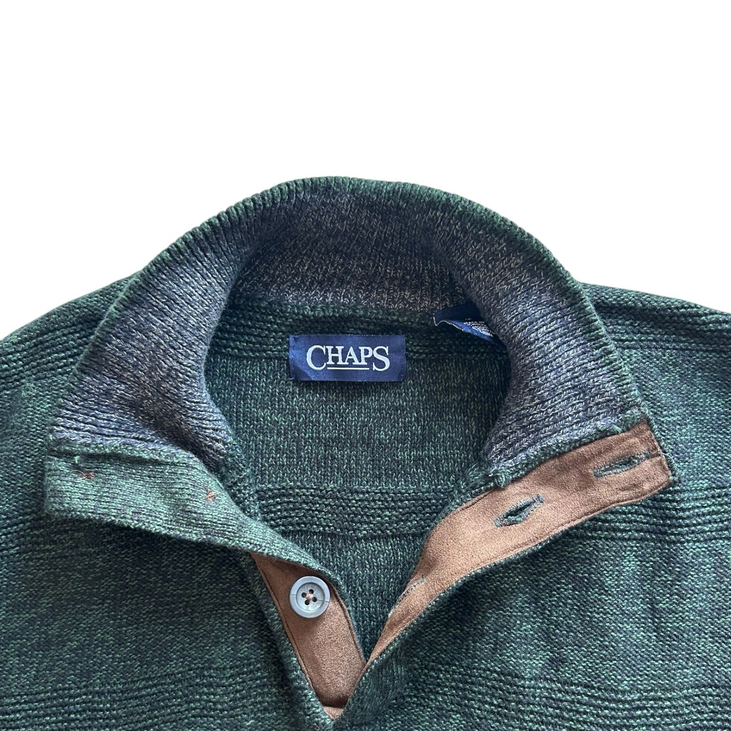 Medium Chaps Green 1/4 Button Jumper